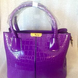 Fashionable Crocodile Pattern Women's Handbag